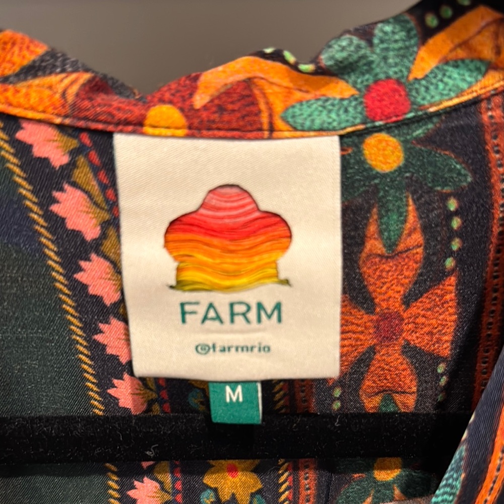 Farm Rio Multicolor Patterned Women's Top - Picture 2 of 3